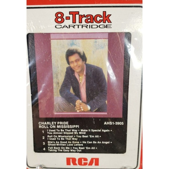 Charley Pride 8-Track Tape (Roll on Mississippi) - NOS, Rare Factory Sealed 1981 - Picture 3 of 11